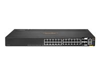 HPE Aruba 6200M 24G 4SFP+ TAA Switch - Switch - Max. Stacking Distance 10 km - L3 - Administreret - 24 x 10/100/1000 + 4 x 1 Gigabit/10 Gigabit SFP+ (uplink/stacking) - front og side til ryg - monterbar på stativ - BTO - TAA-kompatibel R8V08A