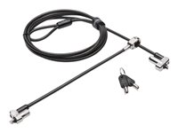 Kensington N17 Keyed Dual Head Laptop Lock for Wedge-Shaped Slots - Master Keyed - Sikkerhedskabelslås K67996M
