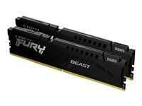 Kingston FURY Beast - DDR5 - sæt - 32 GB: 2 x 16 GB - DIMM 288-PIN - 3000 MT/s / PC5-48000 - CL36 - 1.35 V - ikke bufferet - on-die ECC - sort KF560C36BBE2K2-32