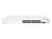 HPE Networking Instant On 1830 24G 2SFP Switch - Switch - smart - 24 x 10/100/1000 + 2 x Gigabit SFP - desktop, monterbar på stativ JL812A#ABB