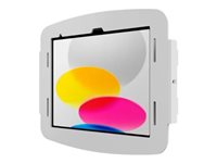 Compulocks iPad 10th-11th (A16) Gen Space Enclosure Wall Mount White - Monteringssæt (vægmontering) - for tablet - låsbar - højglansaluminium - hvid - monteringsgrænseflade: 100 x 100 mm - for Apple 10.9-inch iPad (10. generation) 209IPDSW