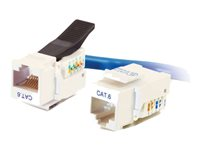 C2G Cat6 RJ45 UTP Toolless Keystone Jack - Modular indlæg - CAT 6 - UTP - RJ-45 - hvid 84042