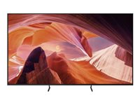 Sony Bravia Professional Displays FWD-85X80L - 85" Diagonal klasse (84.6" til at se) - X80L Series LED-bagbelyst LCD paneldisplay - med TV-tuner - digital skiltning - Smart TV - Google TV - 4K UHD (2160p) 3840 x 2160 - HDR - rammeblink, Direct LED - sort FWD-85X80L