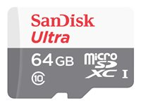 SanDisk Ultra - Flashhukommelseskort - 64 GB - Class 10 - microSDXC UHS-I SDSQUNR-064G-GN3MN