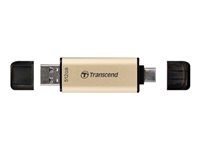 Transcend JetFlash 930C - USB flashdrive - 512 GB - USB 3.2 Gen 1 / USB-C - guld TS512GJF930C