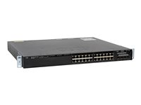 Cisco Catalyst 3650-24TD-S - Switch - L3 - Administreret - 24 x 10/100/1000 + 2 x 10 Gigabit SFP+ - desktop, monterbar på stativ WS-C3650-24TD-S