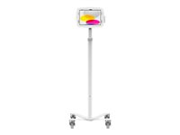 Compulocks iPad 10th-11th (A16) Gen Space Enclosure Medical Rolling Cart Extended White - Vogn med hjul - kan forlænges - for tablet - låsbar - medicinsk - højglansaluminium, metal - hvid - skærmstørrelse: 10.9" - monteringsgrænseflade: VESA - for Apple 10.9-inch iPad (10. generation) MCRSTDEXW209IPDSW
