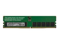 Micron - DDR5 - modul - 32 GB - DIMM 288-PIN - 3200 MHz / PC5-51200 - CL52 - 1.1 V - clocked - ECC - grøn MTC20C2085S1BC64BD1R