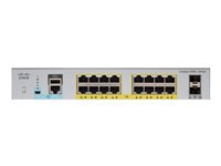 Cisco Catalyst 2960L-SM-16PS - Switch - smart - 16 x 10/100/1000 + 2 x Gigabit SFP (uplink) - plug-in modul - PoE+ (120 W) WS-C2960L-SM-16PS