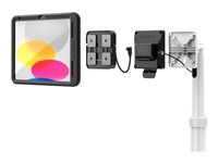 Compulocks iPad 10th-11th (A16) Gen PowerMove Medical Rolling Cart Black - Vogn med hjul - for tablet - medicinsk - sort, hvid - skærmstørrelse: 10.9" - for Apple 10.9-inch iPad (10. generation) MCRSTDWPMIP109