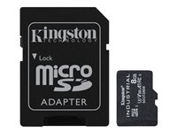 Kingston Industrial - Flashhukommelseskort (microSDHC til SD adapter inkluderet) - 8 GB - A1 / Video Class V30 / UHS-I U3 / Class10 - microSDHC UHS-I SDCIT2/8GB