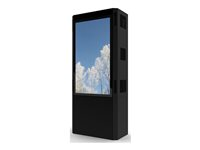 HI-ND - Stativ - totem - for 2 LCD / plasmapaneler - udendørs, dobbeltsidet, portræt - sort - skærmstørrelse: 75" - gulvstående OD7517-7001-02