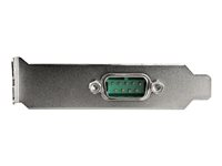 StarTech.com 1-port PCI Express RS232 Serial Adapter Card, PCIe RS232 Serial Host Controller Card, PCIe to Serial DB9 COM Port, 16950 UART, Low Profile Expansion Card, Windows/macOS/Linux - Full/Low-Profile (PEX1S953LP) - Seriel adapter - PCIe lavprofil - RS-232 x 1 PEX1S953LP