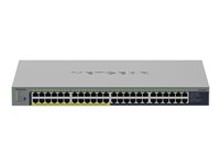 NETGEAR GS748PP - Switch - ikke administreret - 24 x 10/100/1000 + 24 x 10/100/1000 (PoE+) - desktop, væg-monterbar - PoE+ (380 W) GS748PP-100EUS