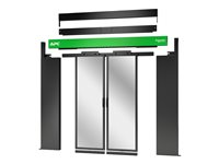 APC NetShelter - Skydedør til gangindelukke til kølesystem til stativ - dobbelt - gulvmonterbar - sort NSAC2401