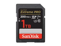 SanDisk Extreme Pro - Flashhukommelseskort - 1 TB - Video Class V30 / UHS-I U3 / Class10 - SDXC UHS-I SDSDXXD-1T00-GN4IN