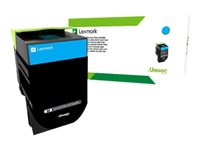 Lexmark 702XCE - Særlig høj ydelse - cyan - original - tonerpatron Lexmark Corporate - for Lexmark CS510de, CS510dte 70C2XCE