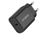 OtterBox - Strømforsyningsadapter - 20 Watt - PD (24 pin USB-C) - sort 78-81338