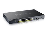 Zyxel XGS1935 Series XGS1935-28HP - Switch - administreret - L3 Lite - smart - 24 x 10/100/1000 (PoE) + 4 x 10 Gigabit SFP+ (uplink) - monterbar på stativ - PoE+ (375 W) - for Zyxel DAC10G-1M v2, DAC10G-3M v2, SFP10, SFP-1000, SFP-BX1310-10, SFP-BX1550, SFP-SX-D XGS1935-28HP-EU0101F