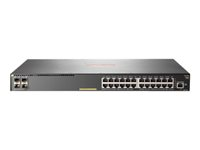 HPE Aruba 2930F 24G PoE+ 4SFP - Switch - L3 - Administreret - 24 x 10/100/1000 (PoE+) + 4 x Gigabit SFP (uplink) - monterbar på stativ - PoE+ (370 W) - remarketed JL261AR