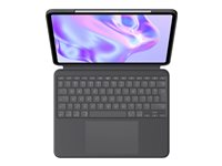 Logitech Combo Touch - Tastatur og folio-kasse - med trackpad - bagbelyst - Apple Smart connector - QWERTY - US International - grafit - for Apple 13-inch iPad Pro M4 Wi-Fi, M4 Wi-Fi + Cellular 920-012833