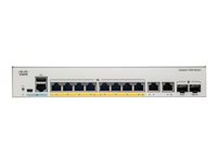 Cisco Catalyst 1000-8FP-2G-L - Switch - Administreret - 8 x 10/100/1000 (PoE+) + 2 x combo Gigabit SFP (uplink) - monterbar på stativ - PoE+ (120 W) C1000-8FP-2G-L