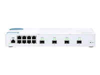 QNAP QSW-M408S - Switch - Administreret - 8 x 10/100/1000 + 4 x 10 Gigabit SFP+ - desktop QSW-M408S