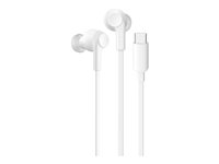 Belkin SoundForm - Øreproptelefoner med mik. - i øret - kablet - aktiv støjfjerning - USB-C - støjisolerende - hvid G3H0003HQWH