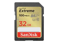 SanDisk Extreme PLUS - Flashhukommelseskort - 32 GB - UHS-I U3 / Class10 - SDHC UHS-I SDSDXWT-032G-GNCIN