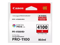 Canon PFI-4100 R - 80 ml - rød - original - hængekasse - blækbeholder - for imagePROGRAF PRO-1100 6785C001