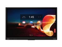 Lenovo ThinkVision T65 - 65" Diagonal klasse LED-bagbelyst LCD paneldisplay - interaktiv - med berøringsskærm (multiberøring)/8-mikrofoners array - Smart TV - Android - 4K UHD (2160p) 3840 x 2160 - HDR - Direct LED - ravnsort 62F2WA1CEK