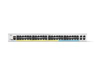 Cisco Catalyst 1300-48MGP-4X - Switch - L3 - Administreret - 32 x 10/100/1000 (PoE+) + 16 x 2.5G (PoE+) + 4 x 10 Gigabit SFP+ - monterbar på stativ - PoE+ (370 W) C1300-48MGP-4X