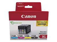 Canon PGI-2500XL BK/C/M/Y Multipack - 4 pakker - XL - sort, gul, cyan, magenta - original - blækbeholder - for MAXIFY iB4050, iB4150, MB5150, MB5155, MB5350, MB5450 9254B010