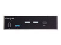 StarTech.com 2 Port HDMI KVM Switch, Single Monitor 4K 60Hz Ultra HD HDR, Desktop HDMI 2.0 KVM Switch with 2 Port USB 3.0 Hub (5Gbps) & 4x USB 2.0 HID Ports, Audio, Hotkey Switching, TAA - KVM with Fast Switching - KVM / audio-switch - 2 x KVM / audio - 1 lokalbruger - desktop, monterbar på stativ - TAA-kompatibel SV231HU34K6