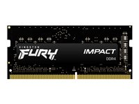 Kingston FURY Impact - DDR4 - modul - 8 GB - SO DIMM 260-PIN - 3200 MHz / PC4-25600 - CL20 - 1.2 V - ikke bufferet - ikke-ECC - sort KF432S20IB/8