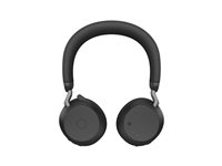 Jabra Evolve2 75 - Headset - på øret - Bluetooth - trådløs - aktiv støjfjerning - USB-A - støjisolerende - sort - Optimeret til UC 27599-989-999