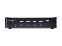 StarTech.com 4-Port DisplayPort 1.4 KVM Switch, 8K 60Hz / 4K 144Hz, 2x USB 3.0 Ports, 4x USB 2.0 Ports, Hotkey Switching, TAA Compliant (D86A2-4-PORT-8K-KVM) - KVM / audio / USB switch - 4 x KVM / audio / USB - 1 lokalbruger - desktop - TAA-kompatibel D86A2-4-PORT-8K-KVM