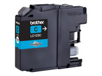 Brother LC123C - Højtydende - cyan - original - blister - blækpatron - for Brother DCP-J132, J152, J172, J552, J752, MFC-J245, J470, J650, J6520, J6720, J6920, J870 LC123CBP
