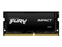 Kingston FURY Impact - DDR4 - modul - 16 GB - SO DIMM 260-PIN - 3200 MHz / PC4-25600 - CL20 - 1.2 V - ikke bufferet - ikke-ECC - sort KF432S20IB/16