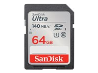 SanDisk Ultra - Flashhukommelseskort - 64 GB - Class 10 - SDHC UHS-I SDSDUNB-064G-GN6IN