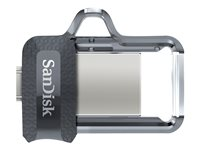 SanDisk Ultra Dual M3.0 - USB flashdrive - 256 GB - USB 3.0 / micro USB SDDD3-256G-G46