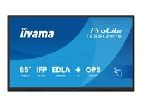 iiyama ProLite TE6512MIS-B4AG - 65" Diagonal klasse (64.5" til at se) LED-bagbelyst LCD paneldisplay - interaktiv digital skiltning - med berøringsskærm (multiberøring)/valgfri slot-in PC-kapacitet - 4K UHD (2160p) 3840 x 2160 - Direct LED - sort (kant), mat finish - med iiyama WiFi-modul (OWM002) TE6512MIS-B4AG