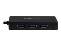 StarTech.com 3 Port USB C Hub with Ethernet - USB-C to 3x USB-A w/ Power Adapter & Gigabit Ethernet - Thunderbolt 3 Compatible - USB C Network Adapter (HB30C3A1GE) - Hub - 3 x SuperSpeed USB 3.0 + 1 x 10/100/1000 - desktop HB30C3A1GE