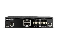 QNAP QSW-M3212R-8S4T - Switch - Administreret - 4 x 100/1000/2.5G/5G/10GBase-T + 8 x 10Gb Ethernet SFP+ - monterbar på stativ QSW-M3212R-8S4T