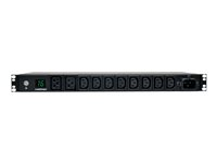 Eaton Tripp Lite Series PDU Metered 200V-240V 16A IEC-309 8 C13; 2 C19 Horizontal 1URM - Horizontal rackmount - strømfordelingsenhed (rackversion) - 16 A - AC 230 V - 3.8 kW - input: IEC 60309 - output-stikforbindelser: 10 - 1U - 2.5 m ledning PDUMH16HV