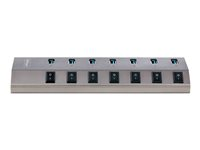 StarTech.com 7-Port Self-Powered USB-C Hub with Individual On/Off Switches, USB 3.0 5Gbps Expansion Hub w/Power Supply, Desktop/Laptop USB-C to USB-A Hub, 7x BC 1.2 (1.5A), USB Type C Hub - USB-C/A Host Cables (5G7AIBS-USB-HUB-EU) - Hub - 7 x USB 3.2 Gen 1 - desktop 5G7AIBS-USB-HUB-EU