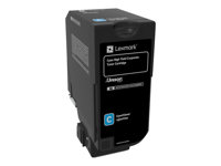 Lexmark - Højtydende - cyan - original - tonerpatron LCCP, Lexmark Corporate - for Lexmark CS725de, CS725dte 74C2HCE