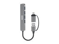 PORT Connect - Hub - USB-C/USB-A - 4 x SuperSpeed USB 3.0 - desktop 900161