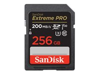 SanDisk Extreme Pro - Flashhukommelseskort - 256 GB - Video Class V30 / UHS-I U3 / Class10 - SDXC UHS-I SDSDXXD-256G-GN4IN