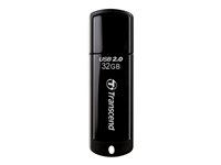 Transcend JetFlash 350 - USB flashdrive - 32 GB - USB 2.0 - sort TS32GJF350